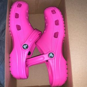 Electric Pink Crocs